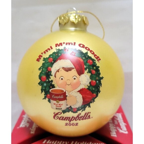 Campbell's Other - 2002 Campbells Soup Kids Collectors Edition - Christmas Ornament Decoration Ball